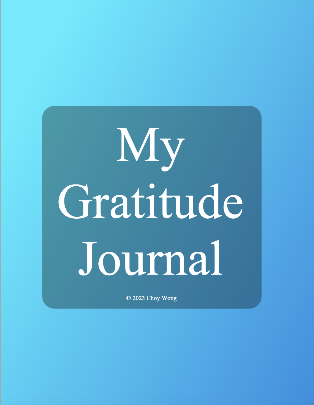Gratitude Journal for Men