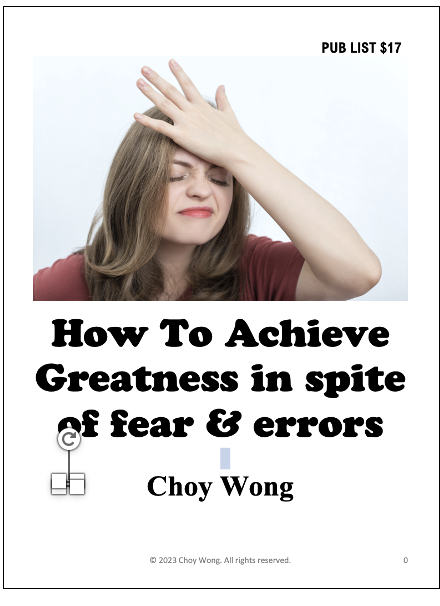 How To Achieve Greatness in spite of fear & errors